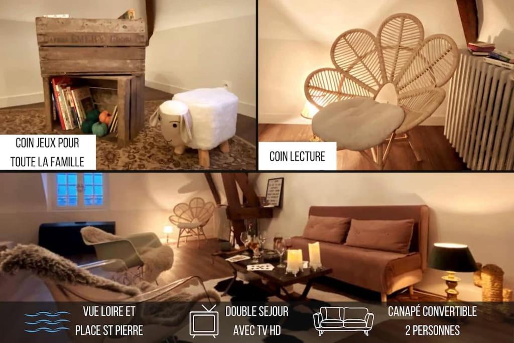 Grand Appartement Place Saint-Pierre, Proche Chateau De Saumur Et Bord De Loire" מראה חיצוני תמונה